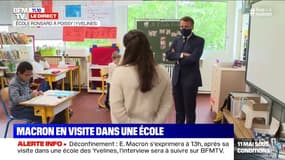 "On s'adapte": une enseignante s'entretient avec Emmanuel Macron sur les nouvelles manières de faire classe à Poissy