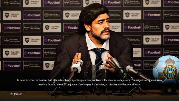 Diego Maradona dans le mode Ligue des masters