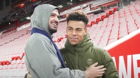 AmineMaTue et Désiré Doué à Anflield après Liverpool-PSG le 11 mars 2025