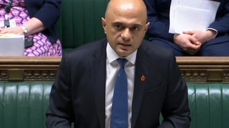Le ministre de la Santé britannique Sajid David le 8 novembre 2021 