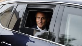 Emmanuel Macron en déplacement à Laval, le 10 octobre 2022.