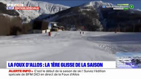 La première glisse de la saison sur le domaine skiable du Val d'Allos