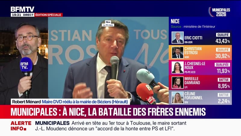 "Je n'aurais aucun problème à voter pour Éric Ciotti", déclare Robert Ménard, maire DVD de Béziers