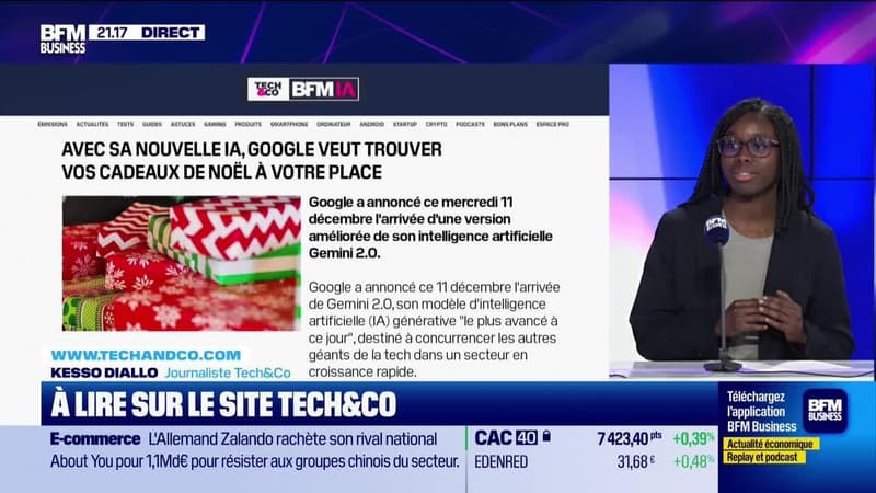 À lire sur le site Tech&Co : Avec sa nouvelle IA, Google veut trouver vos cadeaux de Noël à votre place, par Kesso Diallo - 11/12