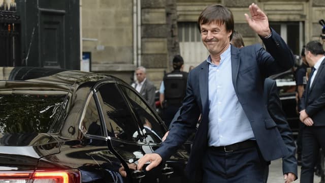 Nicolas Hulot quittant le ministère de l'Ecologie le 4 septembre 2018.