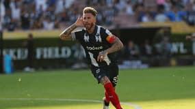 Sergio Ramos célèbre son but lors du match Inter Milan-Monterrey (1-1, Coupe du monde des clubs), le 17 juin 2025