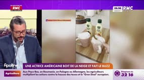 On n'a pas osé vous en parler : Une actrice américaine boit de la neige et fait le buzz - 23/01