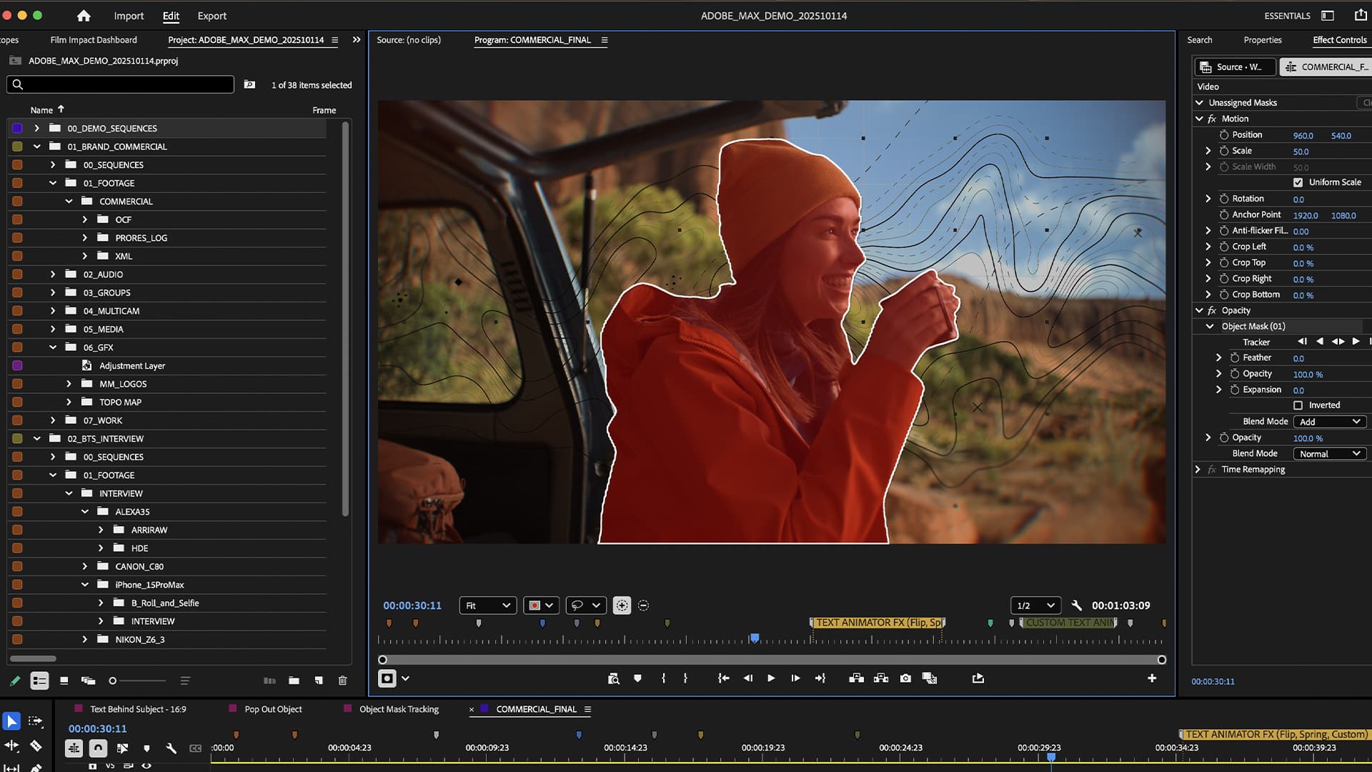 La fonction “AI object mask” sur Premiere Pro. La fonction “AI object mask” sur Premiere Pro.