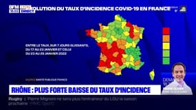 Rhône : plus forte baisse du taux d'incidence