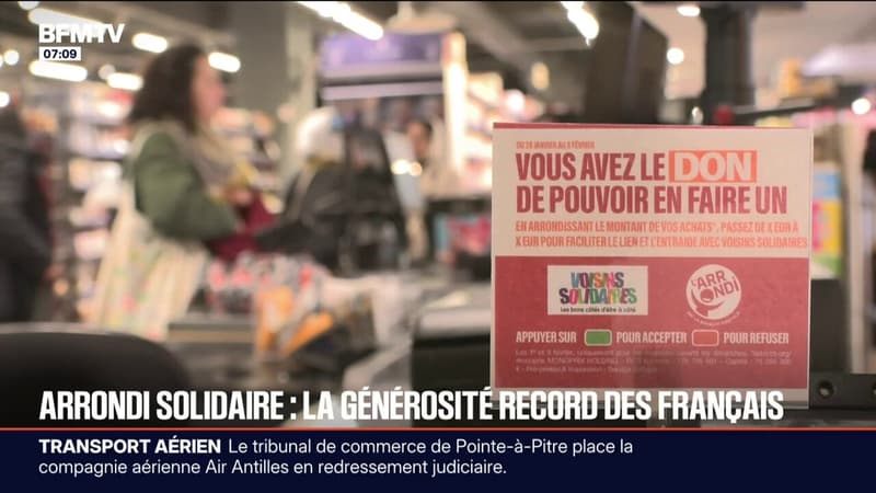 160 associations ont pu bénéficier de près de 15 millions d'euros de dons en 2025 grâce à l'arrondi solidaire en caisse