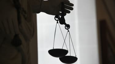 La balance de la justice, au tribunal de Rennes, le 19 mai 2015