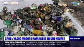 Cros: 10.000 mégots ramassés en une heure