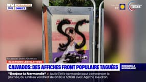 Calvados: des symboles nazis tagués sur des affiches du Nouveau Front populaire