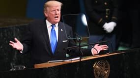 Donald Trump à la tribune de l'ONU, le 19 septembre 2017. 