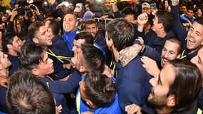 Les joueurs de Boca Juniors fêtent leur titre
