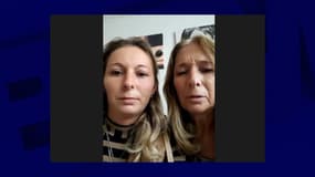 Mélanie Leroy et Ghislaine Gauthier, la sœur et la mère d'Adeline Gauthier, morte après avoir passé plusieurs heures enfermée dans une voiture, à Perpignan.