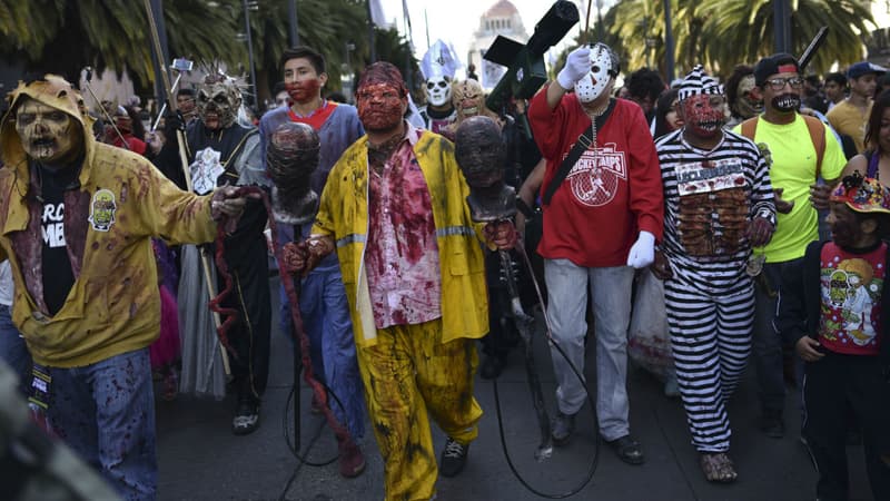 La Marche des Zombies à Mexico (Mexique), le 4 novembre 2017