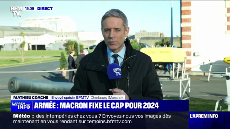 Emmanuel Macron à Cherbourg pour présenter ses vSux aux armées