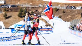 Tiril Eckhoff et Marte Olsbu Roeiseland le 19 mars 2022 à Oslo