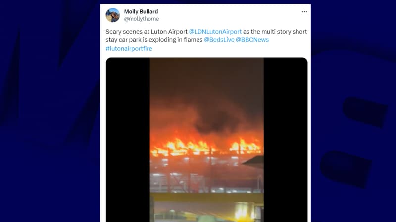 Angleterre: important incendie à l'aéroport londonien de Luton, tous les vols suspendus