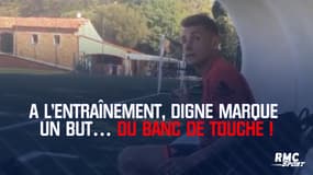 A l'entraînement, Digne marque un but… du banc de touche !