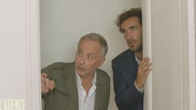 Fabrice Luchini avec Martin Kretz dans l'émission "L'Agence" sur TMC. 