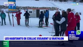 Ceillac: les habitants s'essayent au biathlon 