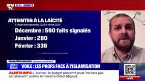 Atteintes à la laïcité: "Il faut admettre qu'on a des soucis", déplore Jean-Rémi Girard (président du SNALC)