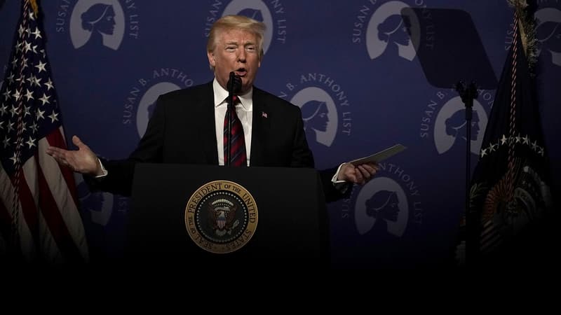 Le président des Etats-Unis Donald Trump s'exprime lors du gala d'une organisation militant contre l'avortement, le 22 mai 2018 à Washington DC. 