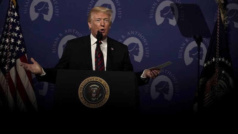 Le président des Etats-Unis Donald Trump s'exprime lors du gala d'une organisation militant contre l'avortement, le 22 mai 2018 à Washington DC. 