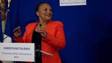 Christiane Taubira le jour de sa démission, le 27 janvier 2015.