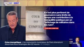 La Cour des comptes estime qu'il n'est "plus pertinent" de confier l'opération Sentinelle aux militaires