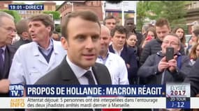 Propos de Hollande sur la présence de Le Pen au 2nd tour: "Ils n’avaient qu’à s’activer avant", dit Macron