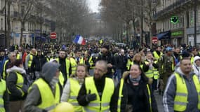 Des gilets jaunes à Paris le 5 janvier 2019