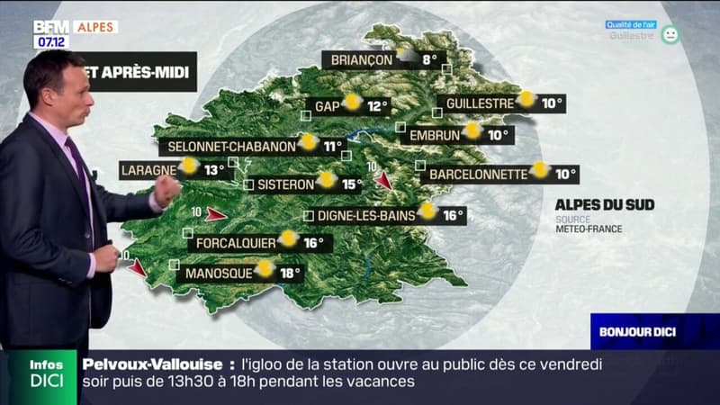 Météo Alpes du Sud: du soleil et des températures très douces ce vendredi, 18°C à Manosque