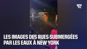 Inondations à New York: les images des rues submergées par les eaux