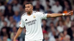 Kylian Mbappé pendant un match du Real Madrid contre Villarreal en Liga, le 5 octobre 2024