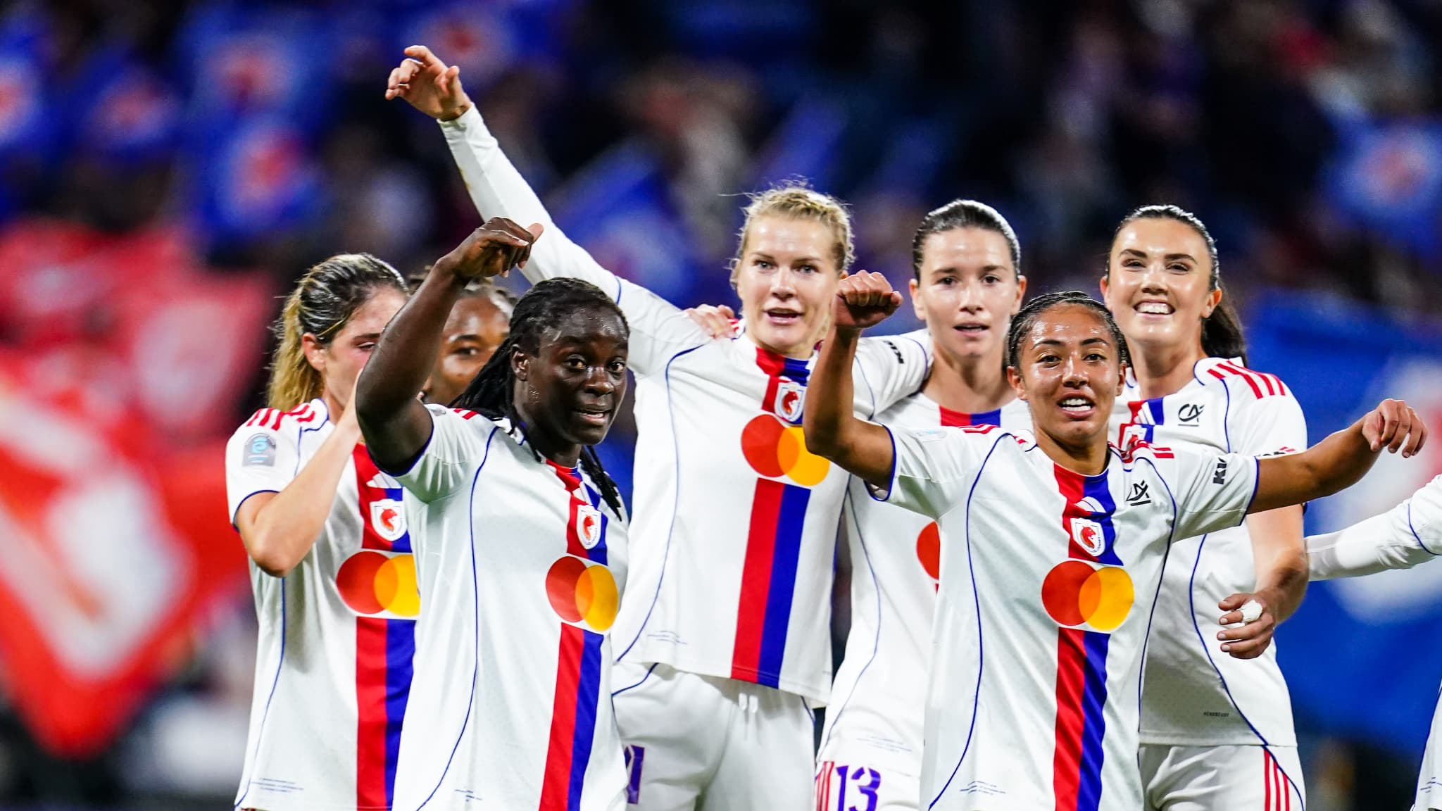 Les joueuses d'OL Lyonnes face au PSG, le 27 septembre 2025.