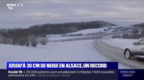 Très fortes chutes de neige en Alsace: jusqu'à 30 cm par endroits