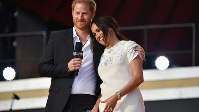 Le Prince Harry et son épouse Meghan Markle à Central Park le 25 septembre 2021 in New York