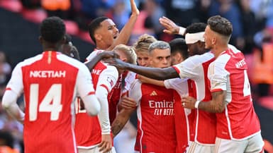 Arsenal vainqueur du Community Shield contre Manchester City, le 6 août 2023.