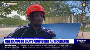 Le Mourillon: une rampe de skate provisoire installée