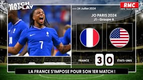 JO 2024 / Football (H) : La France s’impose 3-0 face aux États-Unis, le goal replay RMC