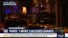 Attaque au couteau à Paris: "L'agresseur a couru sur la police pour essayer de leur mettre des coups de couteau", raconte un témoin