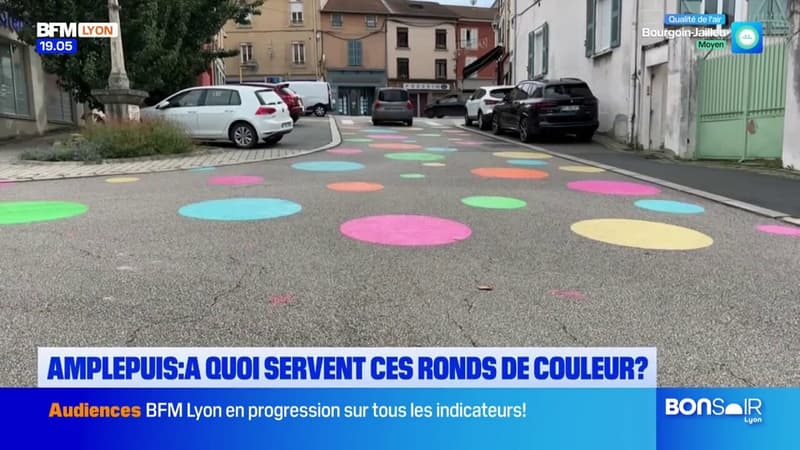 Amplepuis: à quoi servent ces ronds de couleur?