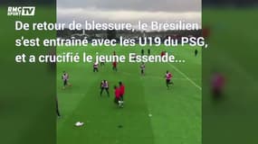 Aie, le petit pont insolent de Neymar à l'entraînement du PSG
