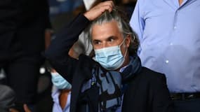Le président de la Ligue de football professionnel (LFP),  Vincent Labrune, dans les tribunes du Parc de Princes, le 13 septembre 2020