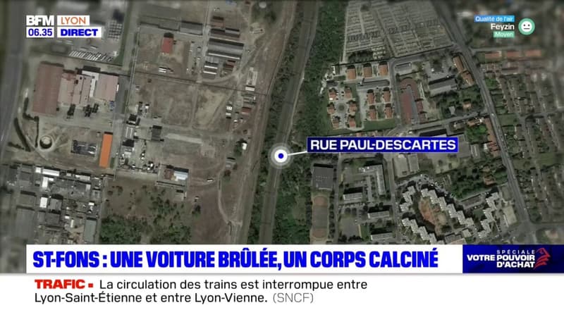 Saint-Fons: une voiture brûlée, un corps calciné