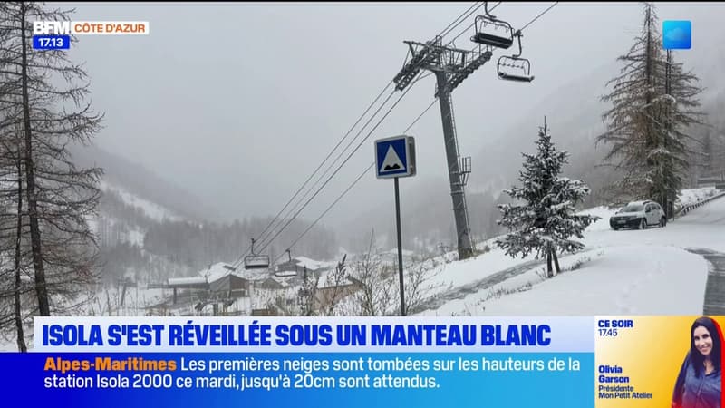 Isola 2000 s'est réveillée sous un manteau blanc pour la première fois de la saison