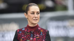 La présidente du Mexique, Claudia Sheinbaum, lors du 114e anniversaire de la révolution mexicaine sur la place du Zocalo à Mexico, le 20 novembre 2024.